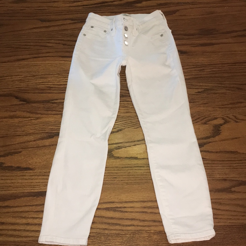 J.Crew white skinny jeans